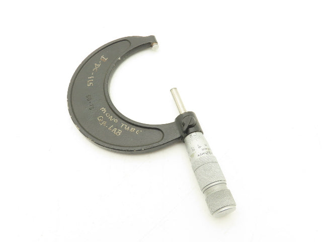 Brown & Sharpe 50-75 Outside Micrometer 50-75mm Range Flat Anvil