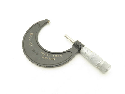 Brown & Sharpe 50-75 Outside Micrometer 50-75mm Range Flat Anvil