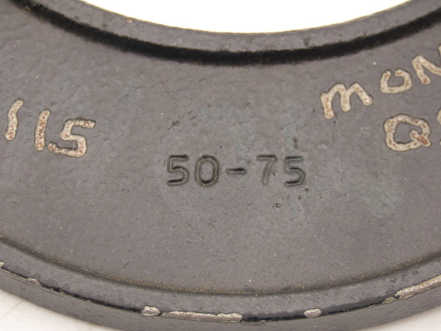 Brown & Sharpe 50-75 Outside Micrometer 50-75mm Range Flat Anvil