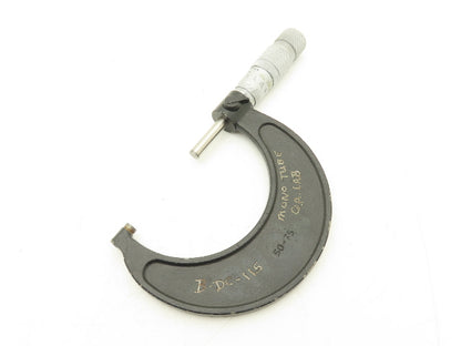 Brown & Sharpe 50-75 Outside Micrometer 50-75mm Range Flat Anvil
