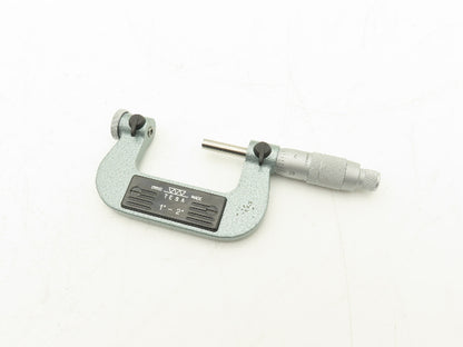 Tesa Brown & Sharpe 10-372-1 Thread Pitch Micrometer 1-2" Range Standard Anvils