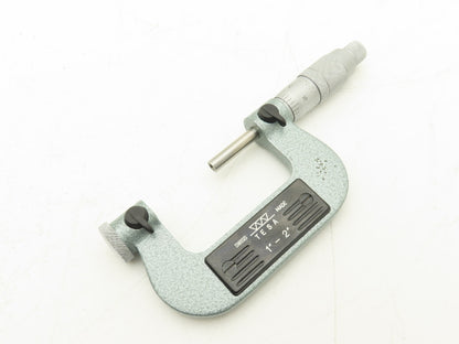 Tesa Brown & Sharpe 10-372-1 Thread Pitch Micrometer 1-2" Range Standard Anvils