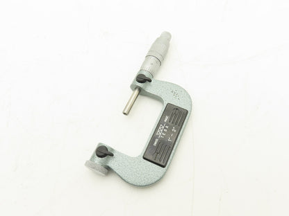 Tesa Brown & Sharpe 10-372-1 Thread Pitch Micrometer 1-2" Range Standard Anvils