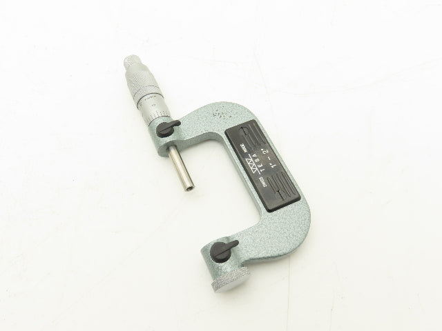 Tesa Brown & Sharpe 10-372-1 Thread Pitch Micrometer 1-2" Range Standard Anvils