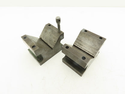Precision Steel V Block 5/16-18 Machinist Tool 2-7/8 X 4 X 2-7/8" Lot Of 2