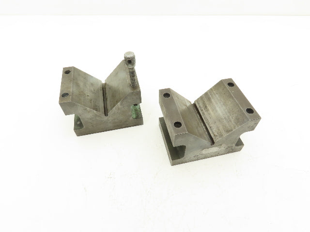 Precision Steel V Block 5/16-18 Machinist Tool 2-7/8 X 4 X 2-7/8" Lot Of 2