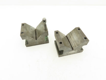 Precision Steel V Block 5/16-18 Machinist Tool 2-7/8 X 4 X 2-7/8" Lot Of 2