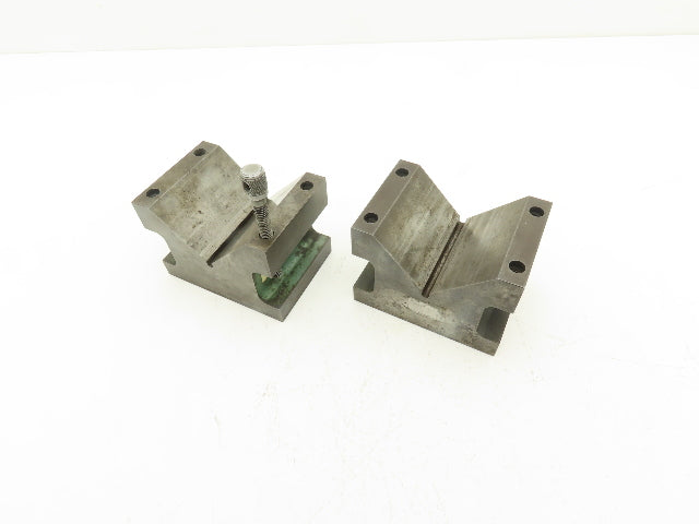 Precision Steel V Block 5/16-18 Machinist Tool 2-7/8 X 4 X 2-7/8" Lot Of 2