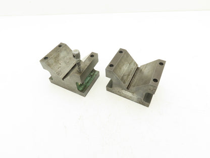 Precision Steel V Block 5/16-18 Machinist Tool 2-7/8 X 4 X 2-7/8" Lot Of 2