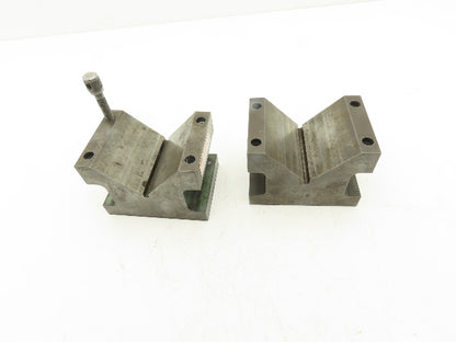 Precision Steel V Block 5/16-18 Machinist Tool 2-7/8 X 4 X 2-7/8" Lot Of 2