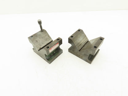 Precision Steel V Block 5/16-18 Machinist Tool 2-7/8 X 4 X 2-7/8" Lot Of 2