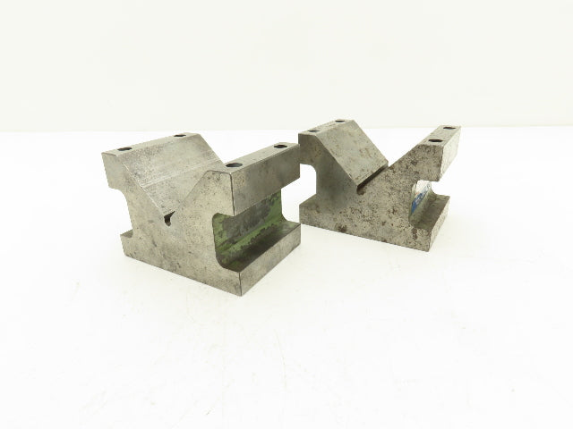 Precision Steel V Block 5/16-18 Machinist Tool 2-7/8 X 4 X 2-7/8" Lot Of 2