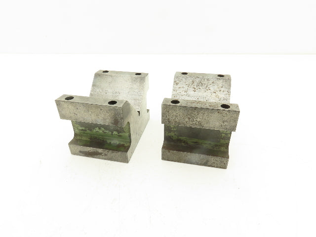 Precision Steel V Block 5/16-18 Machinist Tool 2-7/8 X 4 X 2-7/8" Lot Of 2