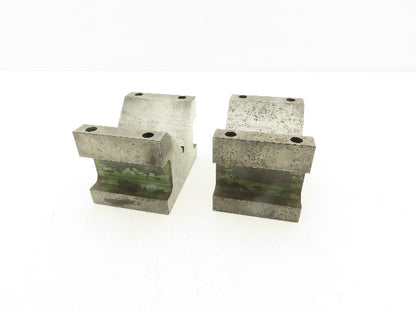Precision Steel V Block 5/16-18 Machinist Tool 2-7/8 X 4 X 2-7/8" Lot Of 2