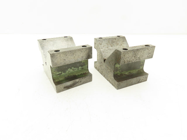 Precision Steel V Block 5/16-18 Machinist Tool 2-7/8 X 4 X 2-7/8" Lot Of 2