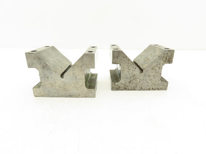 Precision Steel V Block 5/16-18 Machinist Tool 2-7/8 X 4 X 2-7/8" Lot Of 2