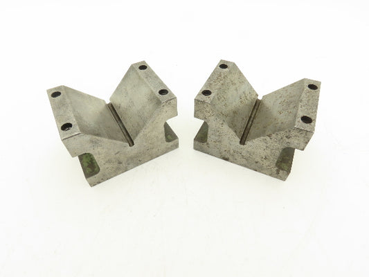 Precision Steel V Block 5/16-18 Machinist Tool 2-7/8 X 4 X 2-7/8" Lot Of 2