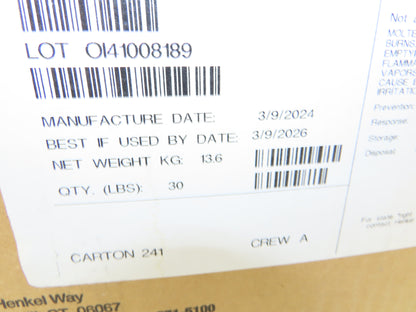 Henkel 8990 Technomelt Hot Melt Adhesive Glue 30lbs Carton BB 3/9/2026