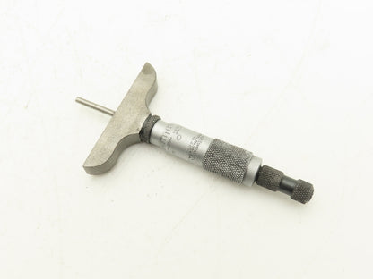 Starrett 440 Depth Micrometer with 5 Rods 4"-9" Missing 5" Rod