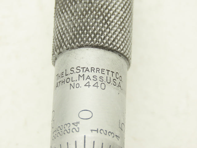 Starrett 440 Depth Micrometer with 5 Rods 4"-9" Missing 5" Rod