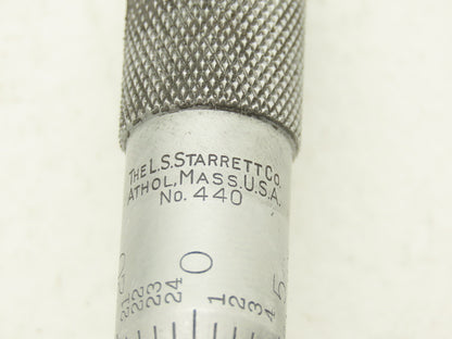 Starrett 440 Depth Micrometer with 5 Rods 4"-9" Missing 5" Rod
