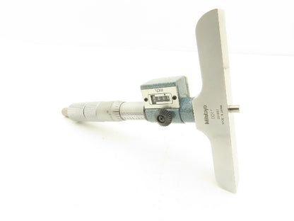 Mitutoyo 229-131 Depth Micrometer Digit Counter 0-4" Range .001" Ratchet Stop
