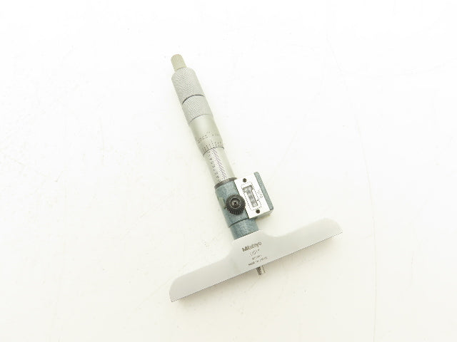 Mitutoyo 229-131 Depth Micrometer Digit Counter 0-4" Range .001" Ratchet Stop