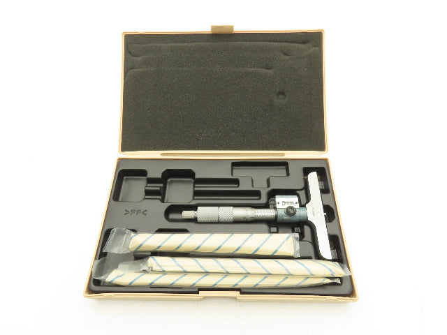 Mitutoyo 229-131 Depth Micrometer Digit Counter 0-4" Range .001" Ratchet Stop
