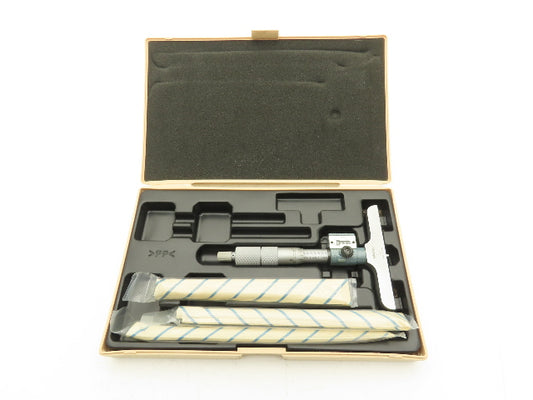 Mitutoyo 229-131 Depth Micrometer Digit Counter 0-4" Range .001" Ratchet Stop