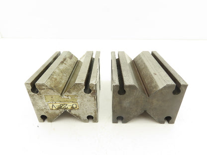 Precision Steel V Block Machinist Tool 3-1/2 X 2-3/4 X 4-7/8" Lot Of 2