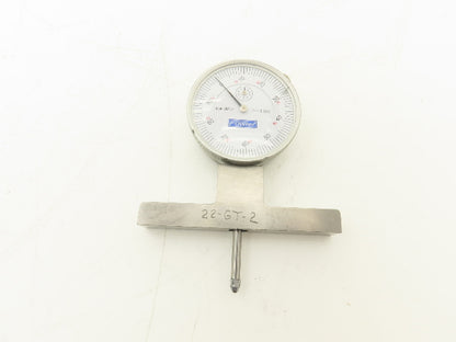 Fowler 52-125-006-1 X-Depth Dial Depth Gage 0-22" Range .001" 4" Base 6 Rods