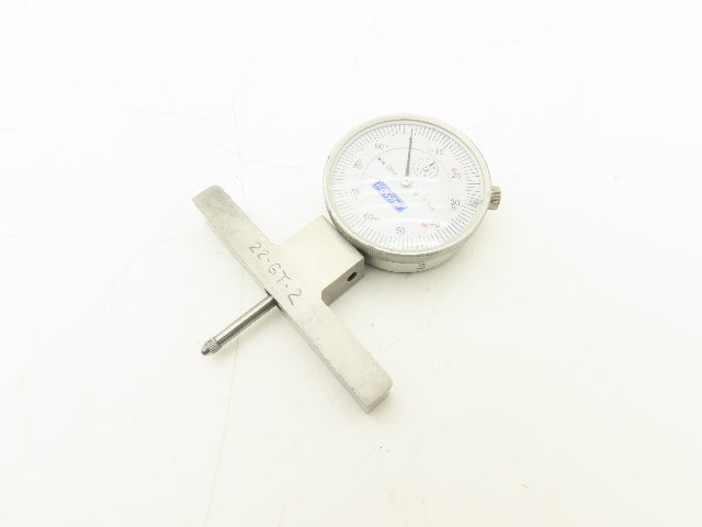 Fowler 52-125-006-1 X-Depth Dial Depth Gage 0-22" Range .001" 4" Base 6 Rods