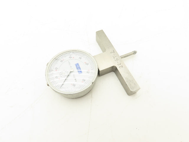 Fowler 52-125-006-1 X-Depth Dial Depth Gage 0-22" Range .001" 4" Base 6 Rods