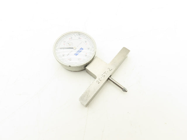 Fowler 52-125-006-1 X-Depth Dial Depth Gage 0-22" Range .001" 4" Base 6 Rods