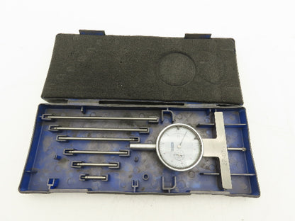 Fowler 52-125-006-1 X-Depth Dial Depth Gage 0-22" Range 6 Rods  -Missing 2 Tips