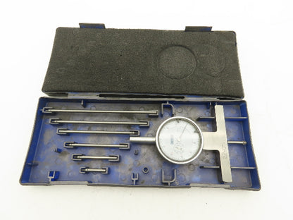 Fowler 52-125-006-1 X-Depth Dial Depth Gage 0-22" Range 6 Rods  -Missing 2 Tips