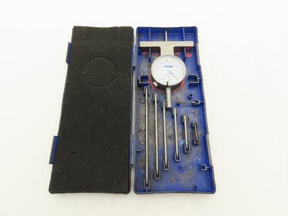 Fowler 52-125-006-1 X-Depth Dial Depth Gage 0-22" Range 6 Rods  -Missing 1 Tip