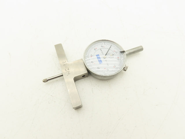 Fowler 52-125-006-1 X-Depth Dial Depth Gage 0-22" Range 6 Rods  -Missing 1 Tip
