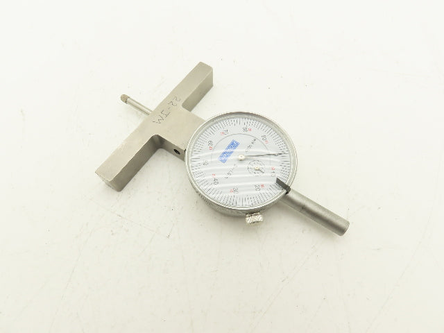 Fowler 52-125-006-1 X-Depth Dial Depth Gage 0-22" Range 6 Rods  -Missing 1 Tip