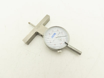 Fowler 52-125-006-1 X-Depth Dial Depth Gage 0-22" Range 6 Rods  -Missing 1 Tip