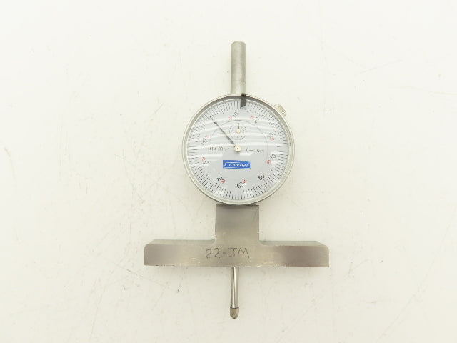 Fowler 52-125-006-1 X-Depth Dial Depth Gage 0-22" Range 6 Rods  -Missing 1 Tip