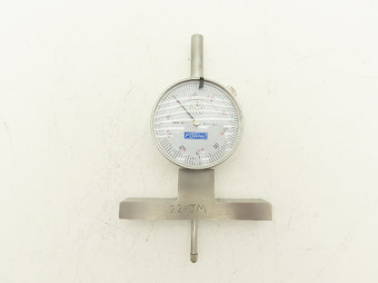 Fowler 52-125-006-1 X-Depth Dial Depth Gage 0-22" Range 6 Rods  -Missing 1 Tip