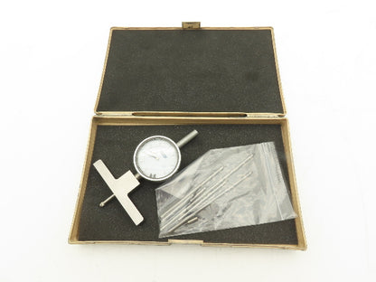Fowler 52-125-006-1 X-Depth Dial Depth Gage 0-22" Range .001" 4"Base 7 Rods