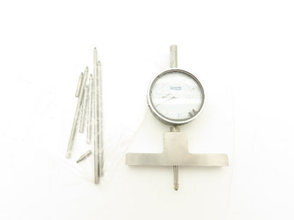 Fowler 52-125-006-1 X-Depth Dial Depth Gage 0-22" Range .001" 4"Base 7 Rods