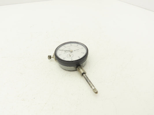 Mitutoyo 2416S-10 Dial Drop Indicator 0-100 Dial 0-1" Range .001" Flat Back