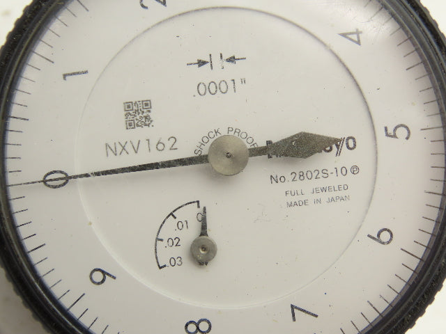 Mitutoyo 2802S-10 Dial Drop Indicator 0-10 Dial .025" Range .0001" Lug Mount