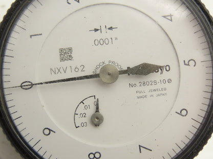 Mitutoyo 2802S-10 Dial Drop Indicator 0-10 Dial .025" Range .0001" Lug Mount