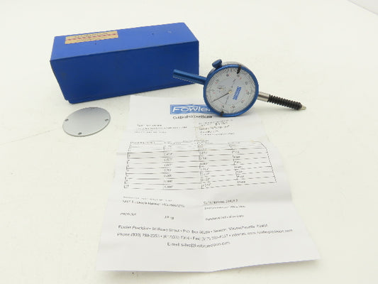Fowler 52-520-460-0 Dial Drop Indicator Gage 0-100 Dial 0-1" Range .001" Grad