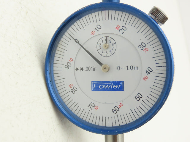 Fowler 52-520-460-0 Dial Drop Indicator 0-100 Dial 0-1" Range .001" Lug Mount