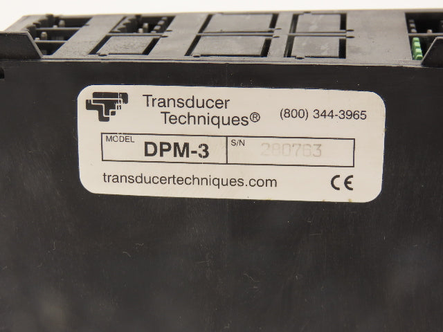 Transducer Techniques DPM-3 Digital Panel Mount Load Cell System 5 Digit Meter